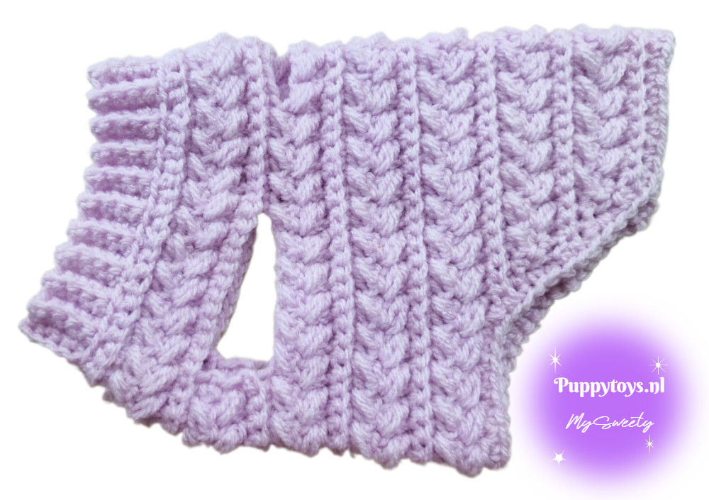 MySweety Hundepullover Shiny in pink — Rückenlänge 18 cm