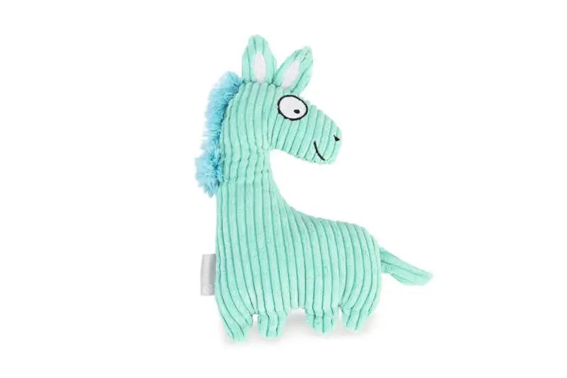 Beeztees Hondenspeelgoed Ribstof Paard Joli blauw 23 cm