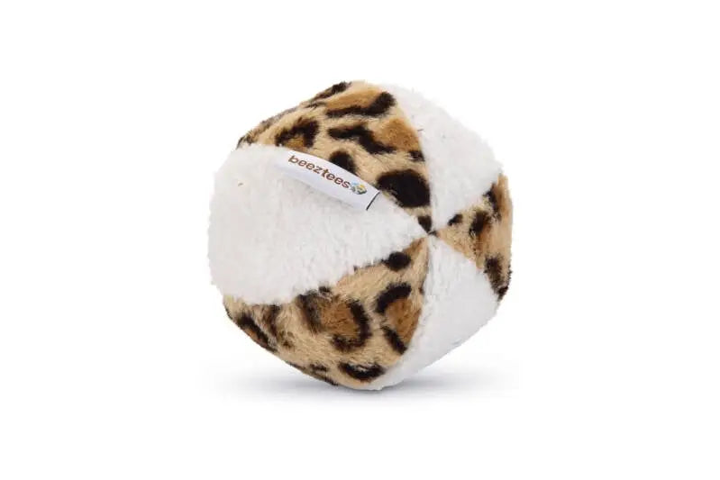 Beeztees Hondenspeelgoed Safari Bal wit / bruin 11 cm