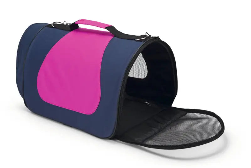 Beeztees Hondentas Travico 40x23x24 cm — Blauw / Roze - HONDENTAS