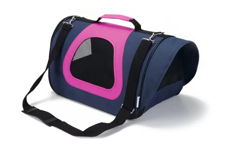 Beeztees Hondentas Travico 40x23x24 cm — Blauw / Roze - HONDENTAS