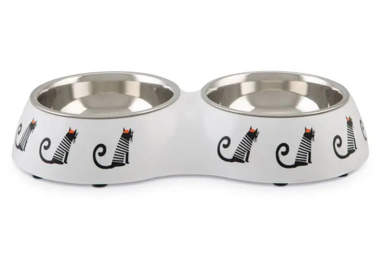 Beeztees Katten dinerset Muzy wit 27 cm - 160 ml