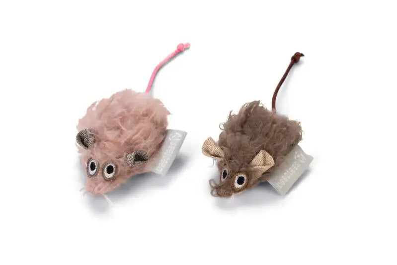 Beeztees Kattenspeelgoed Muisjes Boyo 14 cm — Bruin / Roze