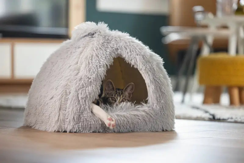 Beeztees Kitten Cave Cosmo — Grijs - BEDDEN/MANDEN/KUSSENS