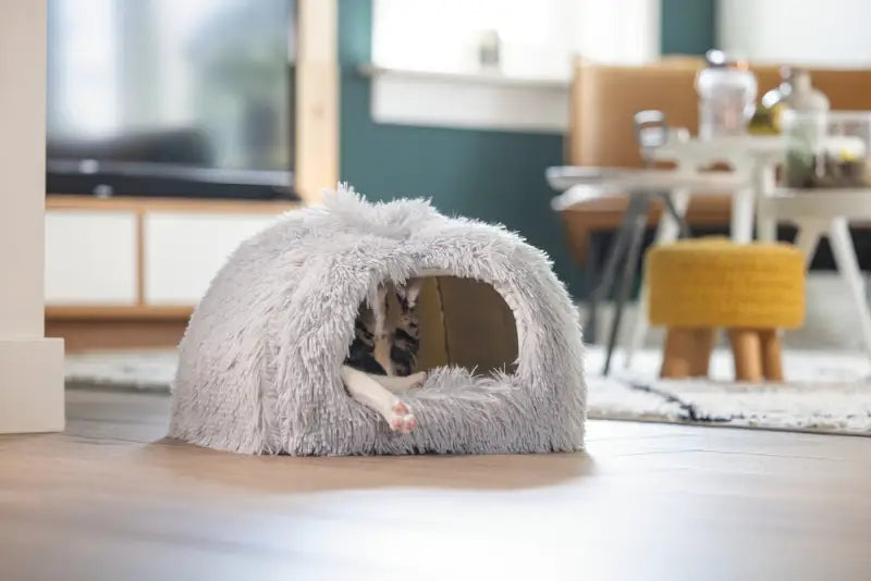 Beeztees Kitten Cave Cosmo — Grijs - BEDDEN/MANDEN/KUSSENS