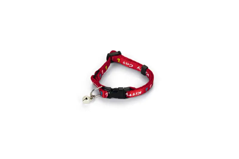Beeztees Kittenhalsbandje Kitty Cat — Rood - HALSBANDEN/LIJNEN NYLON