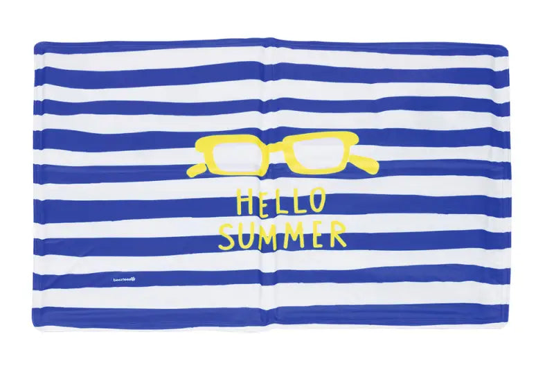 Beeztees Koelmat Hello Summer 90x50 cm — Blauw / Wit