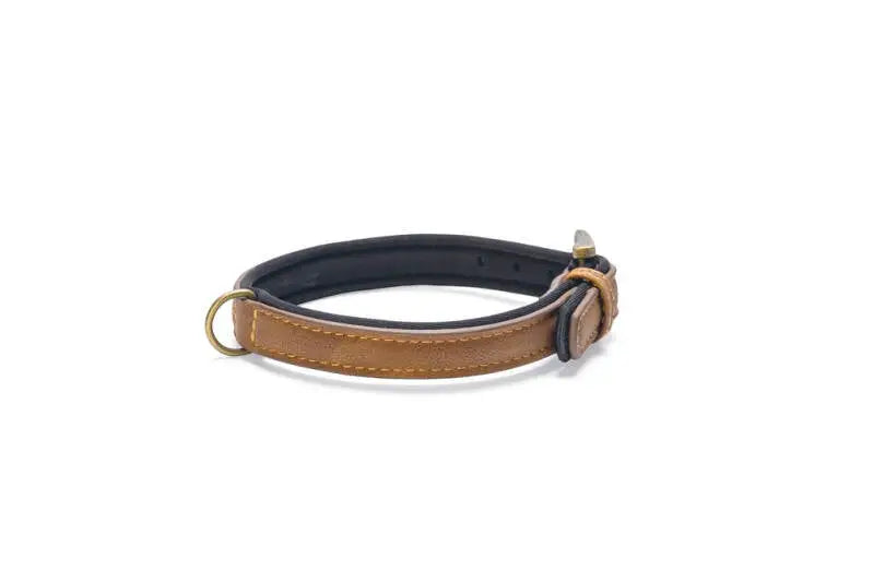 Beeztees Kunstleer Hondenhalsband Balacron Ax bruin 29-35x15 mm