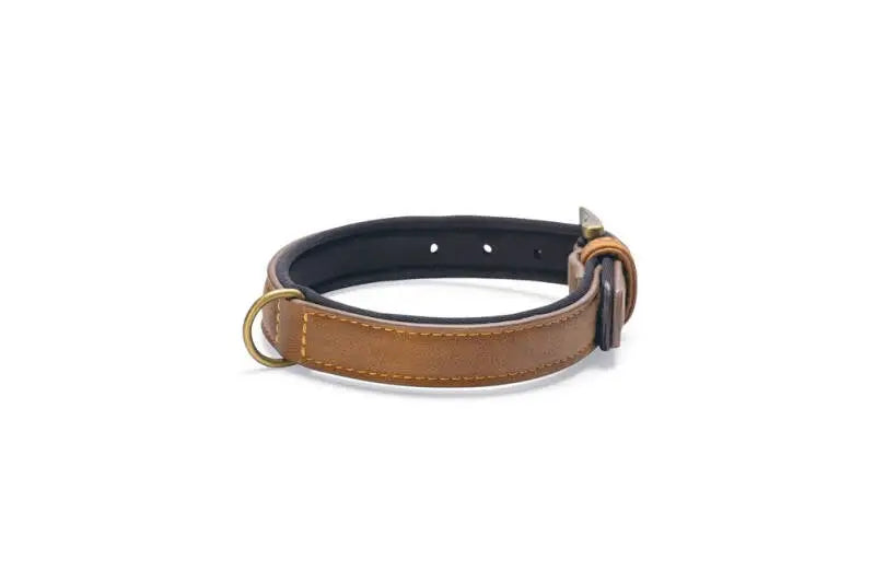 Beeztees Kunstleer Hondenhalsband Balacron Ax bruin 31-39x20 mm