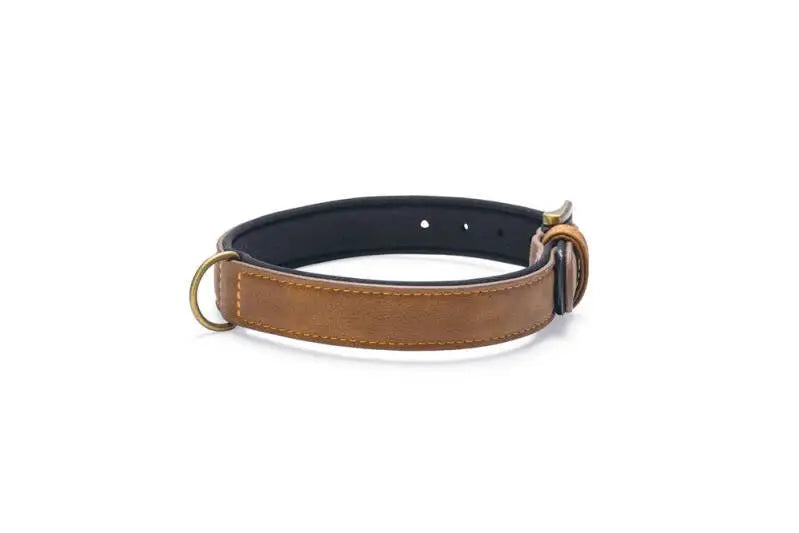 Beeztees Kunstleer Hondenhalsband Balacron Ax bruin 36-44x20 mm