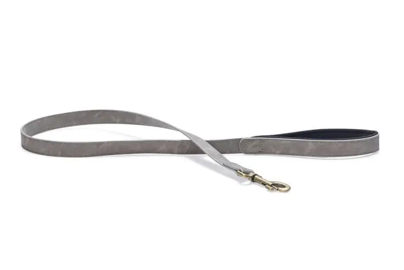 Beeztees Kunstleer Hondenriem Balacron Ax grijs 100x25 mm — 100 cm x 25 mm