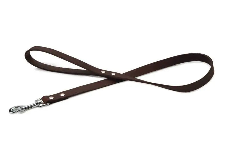 Beeztees Leren Hondenriem Geniet bruin 100x20 mm — 100 cm x 20 mm