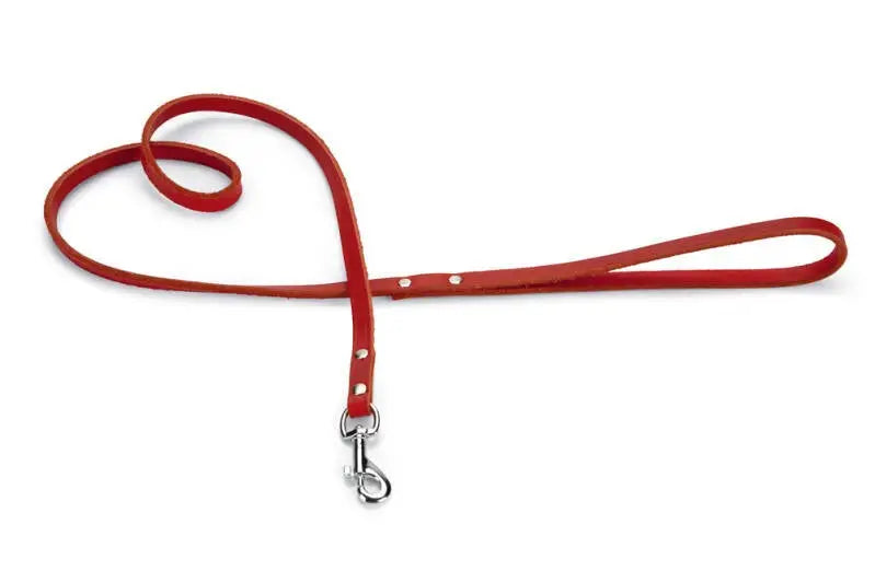 Beeztees Leren Hondenriem Geniet rood 100x10 mm — 100 cm x 10 mm