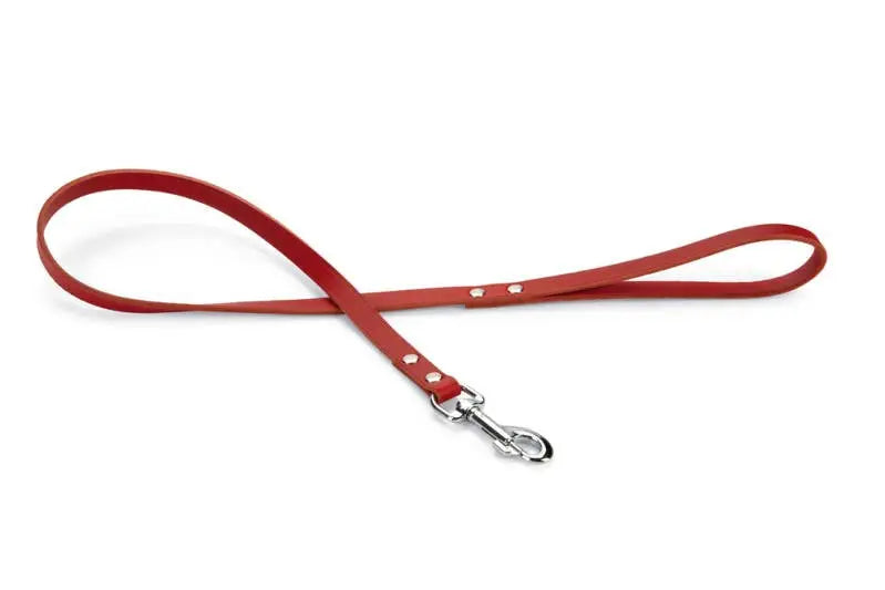 Beeztees Leren Hondenriem Geniet rood 100x16 mm — 100 cm x 16 mm