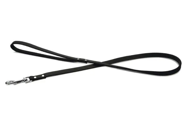 Beeztees Leren Hondenriem Geniet zwart 100x12 mm — 100 cm x 12 mm