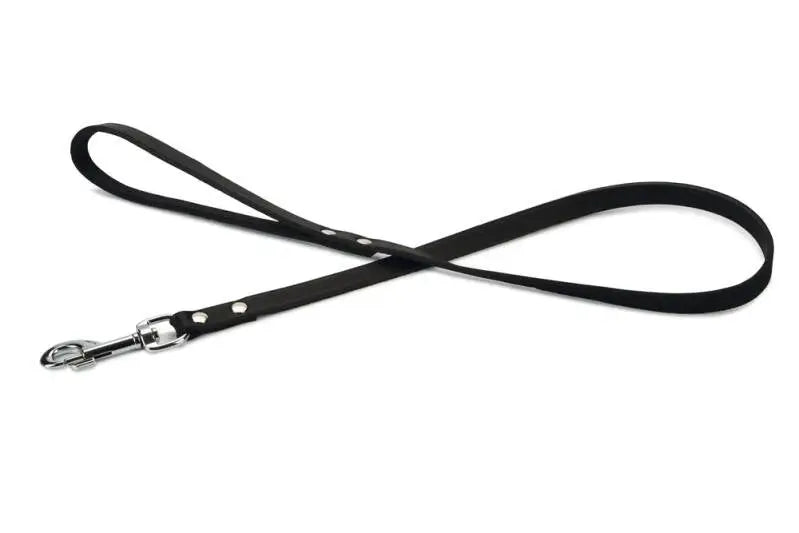 Beeztees Leren Hondenriem Geniet zwart 100x16 mm — 100 cm x 16 mm