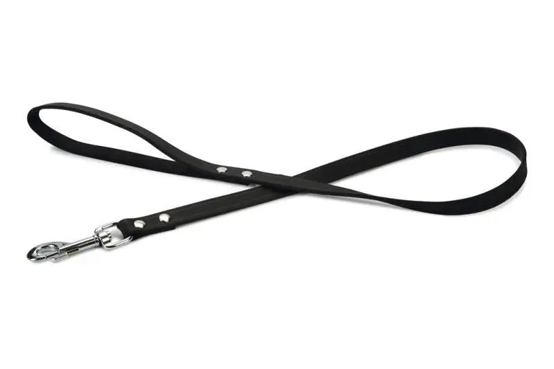 Beeztees Leren Hondenriem Geniet zwart 100x18 mm — 100 cm x 18 mm