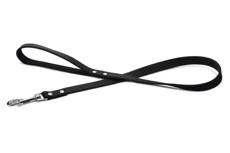 Beeztees Leren Hondenriem Geniet zwart 100x20 mm — 100 cm x 20 mm
