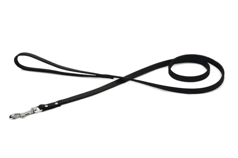 Beeztees Leren Hondenriem Geniet zwart 130x12 mm — 130 cm x 12 mm