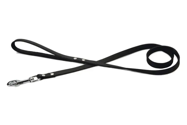 Beeztees Leren Hondenriem Geniet zwart 130x16 mm — 130 cm x 16 mm