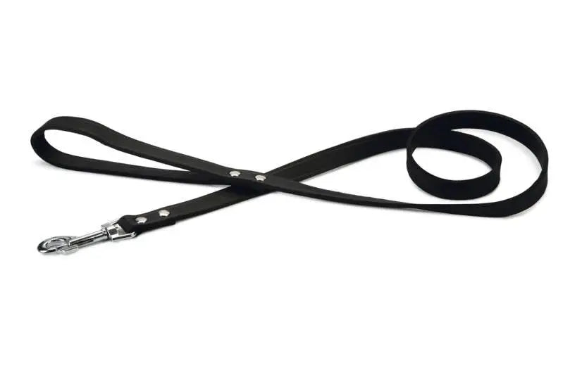 Beeztees Leren Hondenriem Geniet zwart 130x20 mm — 130 cm x 20 mm