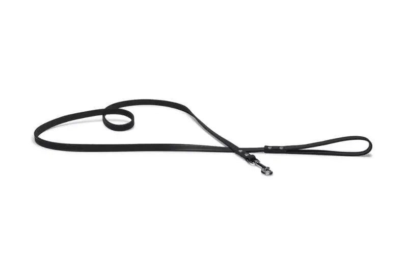 Beeztees Leren Hondenriem Geniet zwart 200x20 mm — 200 cm x 20 mm