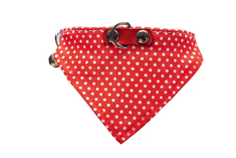 Beeztees Leren Kattenhalsbandje met Bandana — Rood - HALSBANDEN/LIJNEN LEER