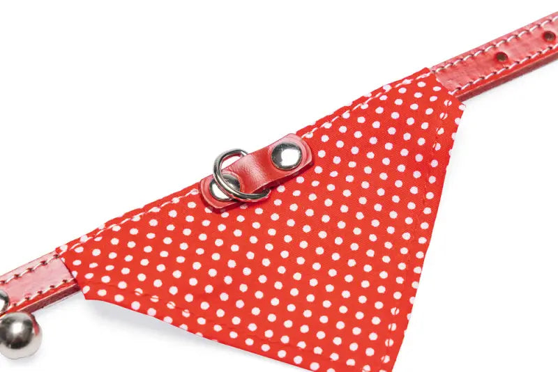 Beeztees Leren Kattenhalsbandje met Bandana — Rood - HALSBANDEN/LIJNEN LEER