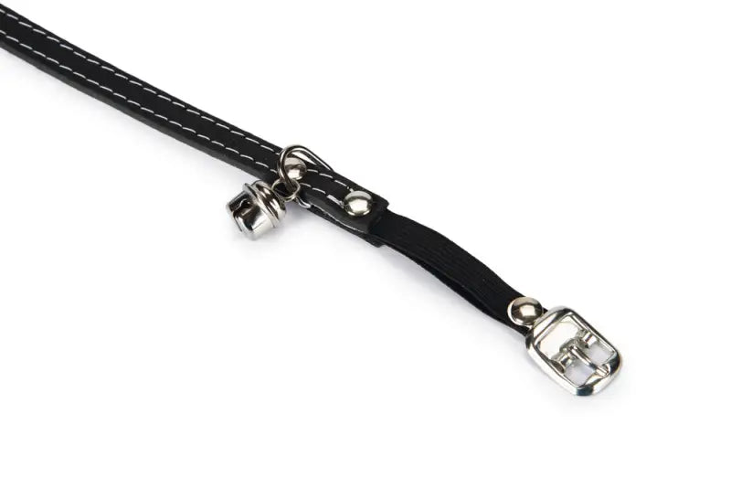 Beeztees Leren Kattenhalsbandje — Zwart - HALSBANDEN/LIJNEN LEER