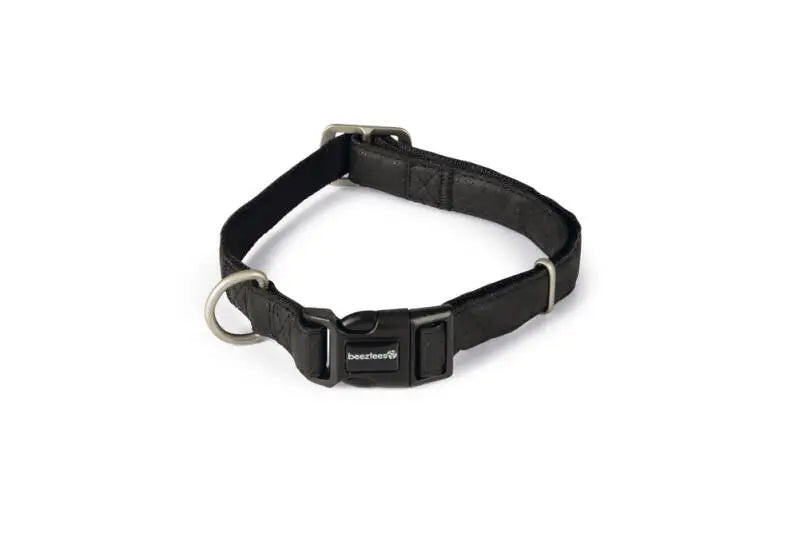 Beeztees Mac Leather Hondenhalsband zwart 45-70 cm