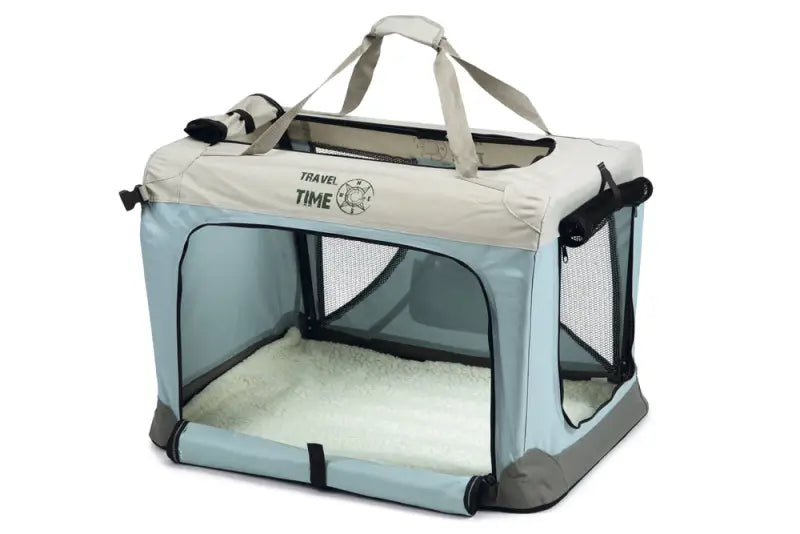 Beeztees Nylon Hondenbench Travel Time 102x69x69 cm — Lichtblauw - VERVOERSBOX