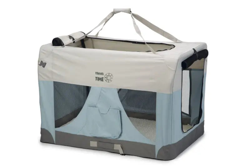 Beeztees Nylon Hondenbench Travel Time 102x69x69 cm — Lichtblauw - VERVOERSBOX