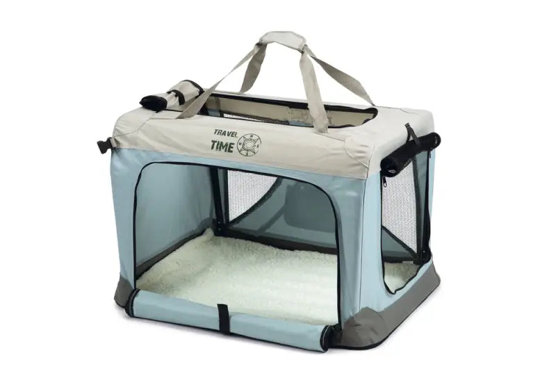 Beeztees Nylon Hondenbench Travel Time 91x63x63 cm — Lichtblauw - VERVOERSBOX