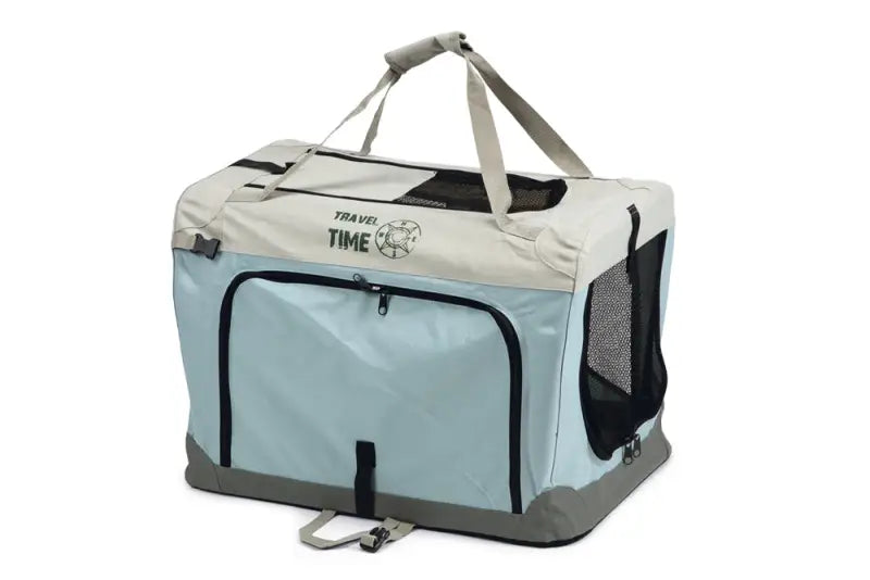 Beeztees Nylon Hondenbench Travel Time 91x63x63 cm — Lichtblauw - VERVOERSBOX