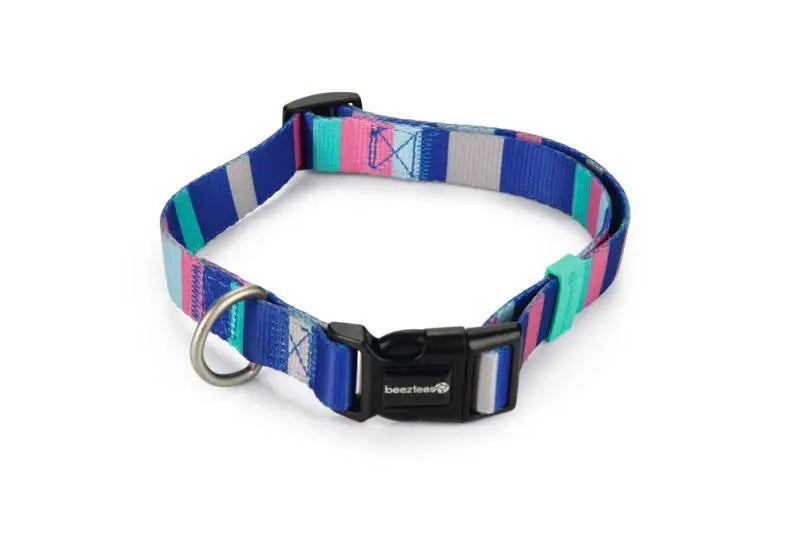 Beeztees Nylon Hondenhalsband Stripes 48-70x25 mm