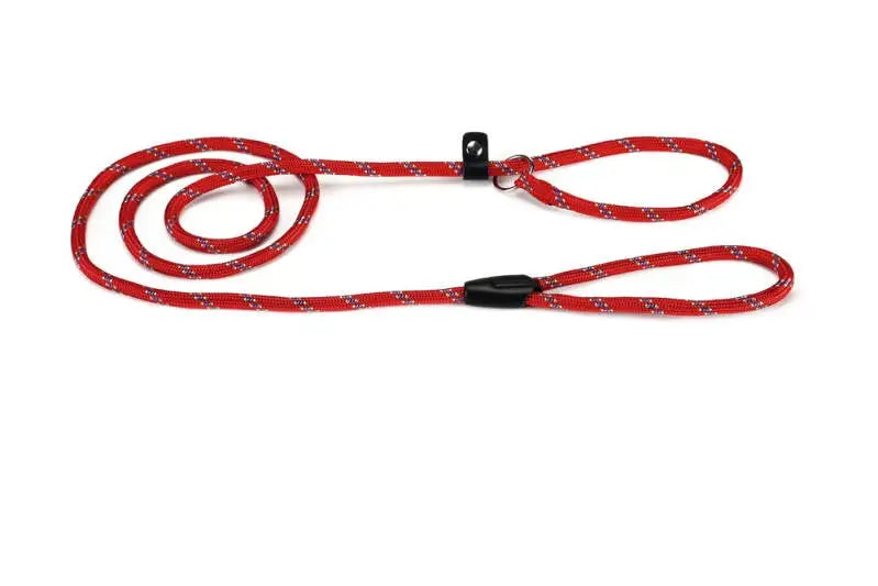 Beeztees Nylon Hondenriem Sliplijn rood 170x8 mm — 170 cm x 8 mm