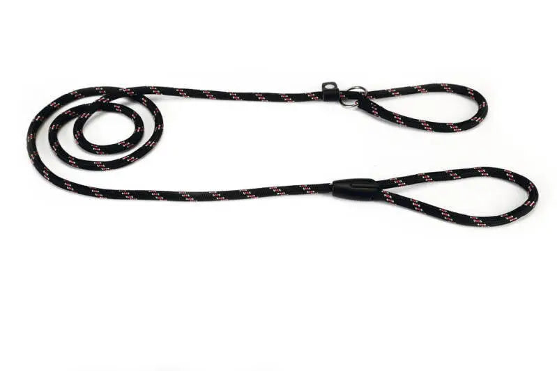 Beeztees Nylon Hondenriem Sliplijn zwart 170x8 mm — 170 cm x 8 mm