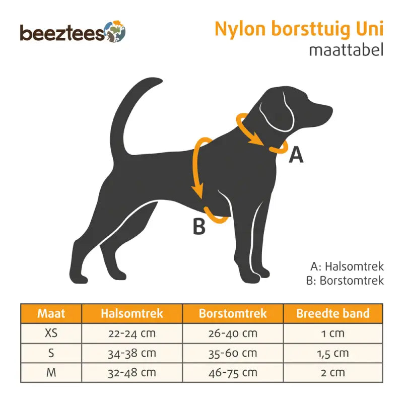 Beeztees nylon Hondentuig Uni — Zwart - Hondentuigje