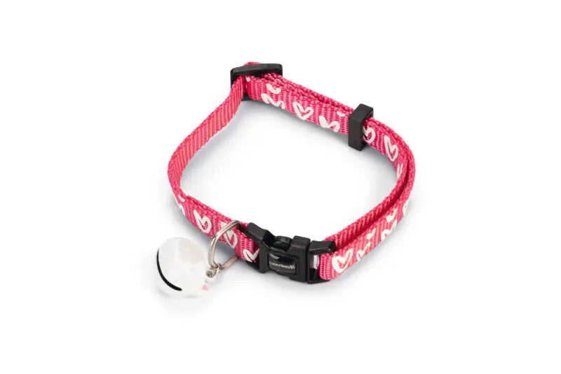 Beeztees nylon Kattenhalsbandje Heart — Roze - HALSBANDEN/LIJNEN NYLON