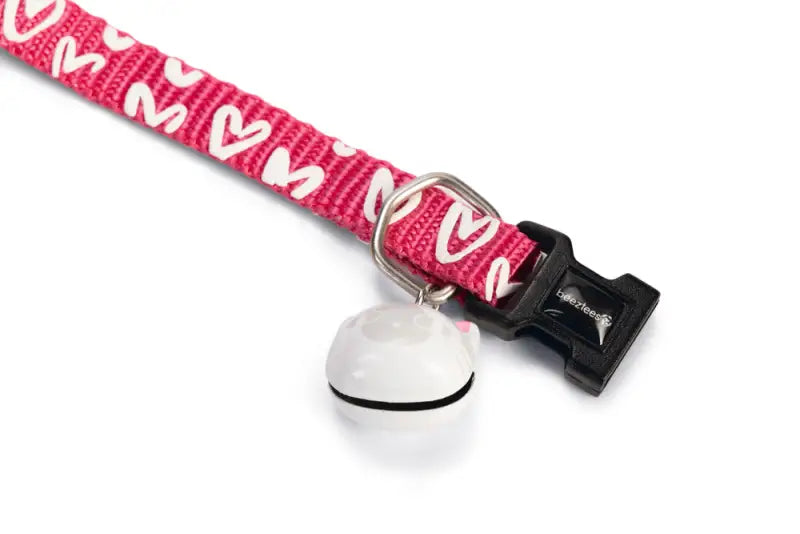 Beeztees nylon Kattenhalsbandje Heart — Roze - HALSBANDEN/LIJNEN NYLON
