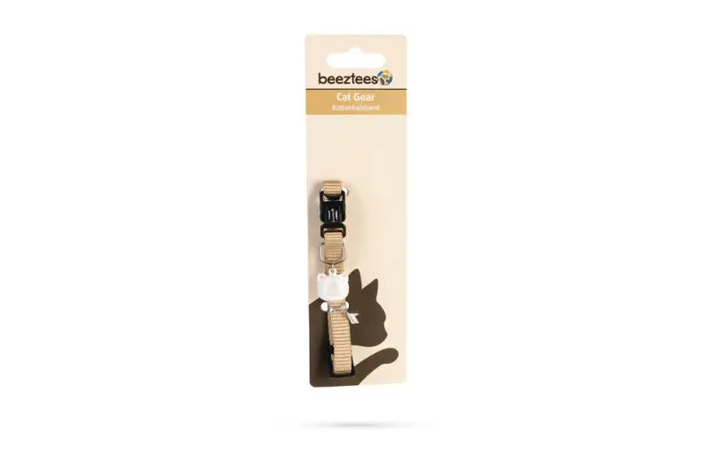 Beeztees nylon Kattenhalsbandje Uni — Beige - HALSBANDEN/LIJNEN NYLON