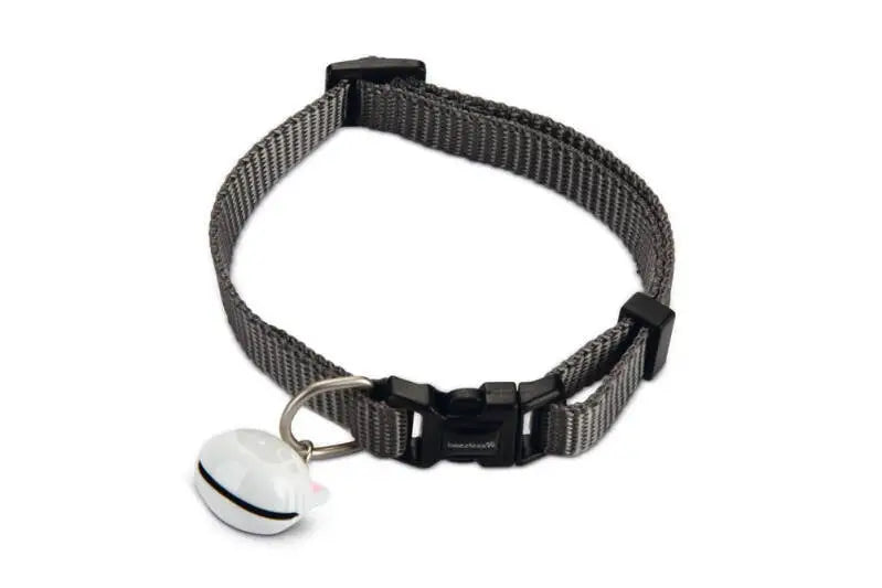 Beeztees nylon Kattenhalsbandje Uni donkergrijs — Grijs