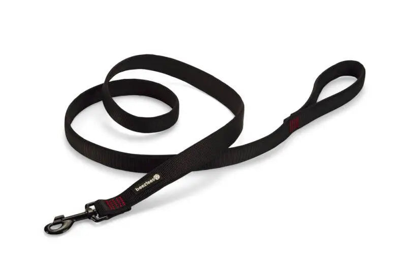 Beeztees Nylon Premium Hondenriem Parinca zwart 180x25 — 180 cm x 25 mm