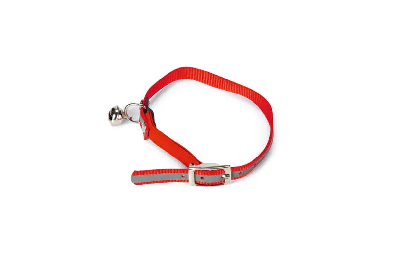 Beeztees Nylon Reflecterende Kattenhalsband — Rood - HALSBANDEN/LIJNEN NYLON