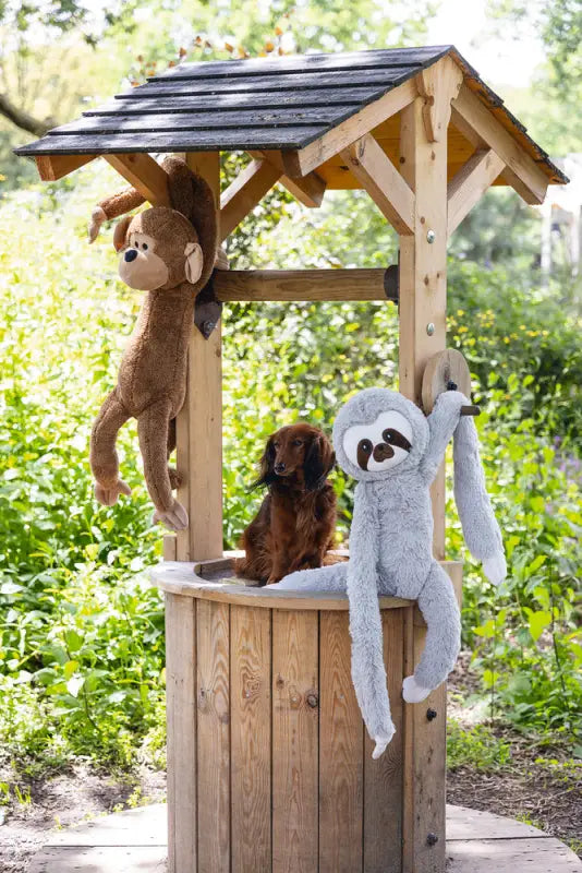 Beeztees Pluche Jungle Aap Vik XL bruin 80 cm