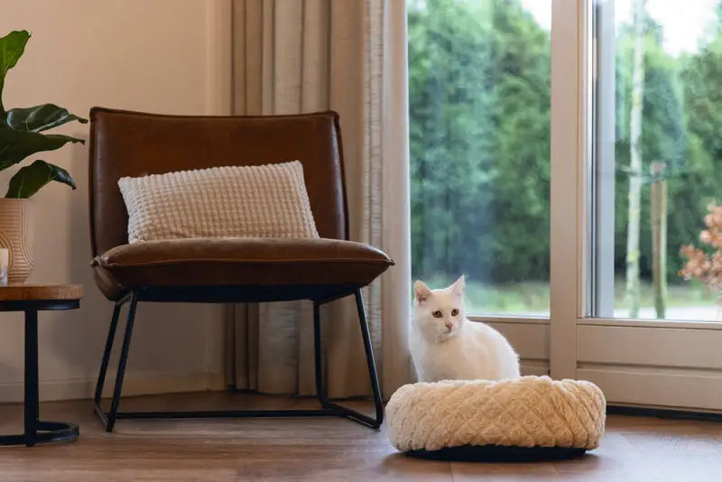 Beeztees Pluche Kattenmand Levisa — Beige - BEDDEN/MANDEN/KUSSENS