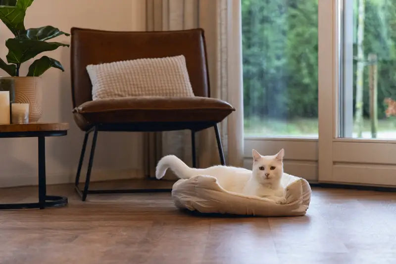 Beeztees Pluche Kattenmand Mogina — Grijs - BEDDEN/MANDEN/KUSSENS