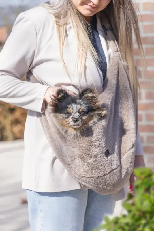 Designed by Lotte Hondendraagtas Laki 48x20x35 cm — Beige - HONDENTAS