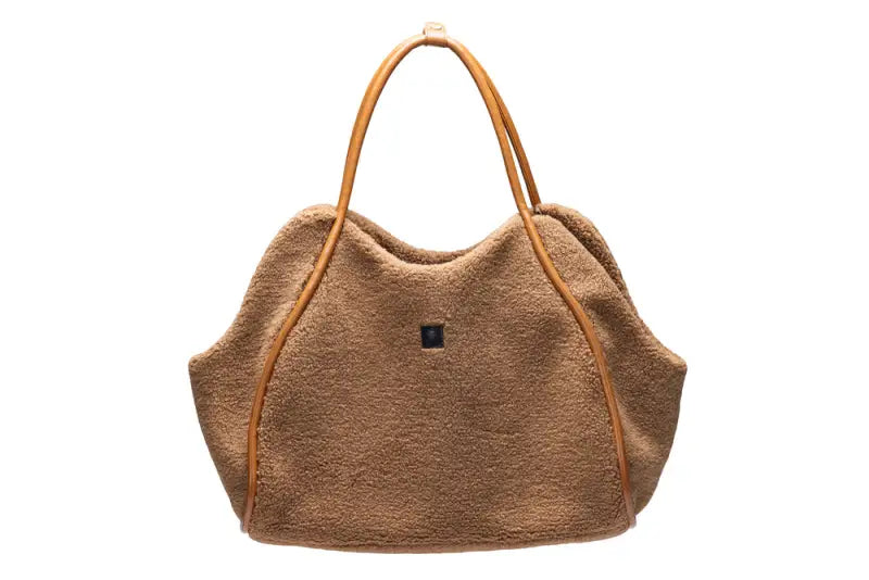 Designed by Lotte Hondendraagtas Tebby 43x18x35 cm — Cognac - HONDENTAS