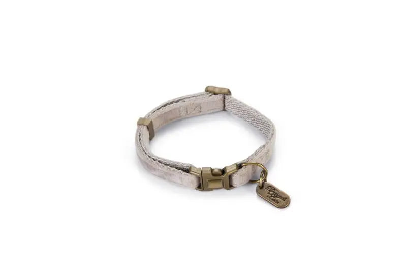 Designed by Lotte Hondenhalsband Velura 20-30 cm — Grijs